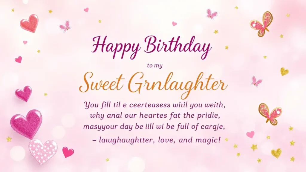 45+ Unique Birthday Wishes for Granddaughter That Touch the Heart