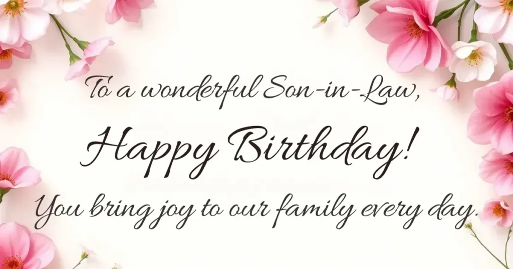 Birthday Wishes for Future Son-in-Law
