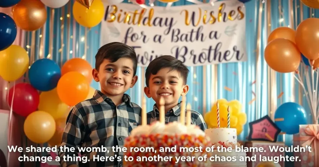 Birthday Wishes for My Twin Brother Born Together, Bonded Forever