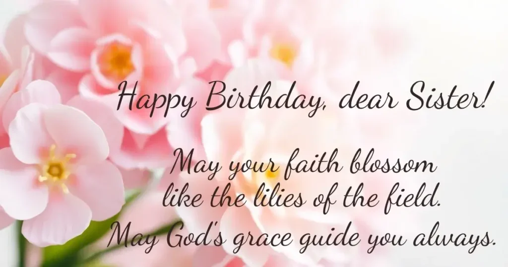 Christian Birthday Blessings for Sister