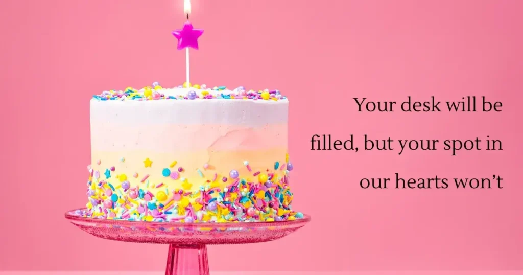 Farewell Wishes On Cake For Colleague