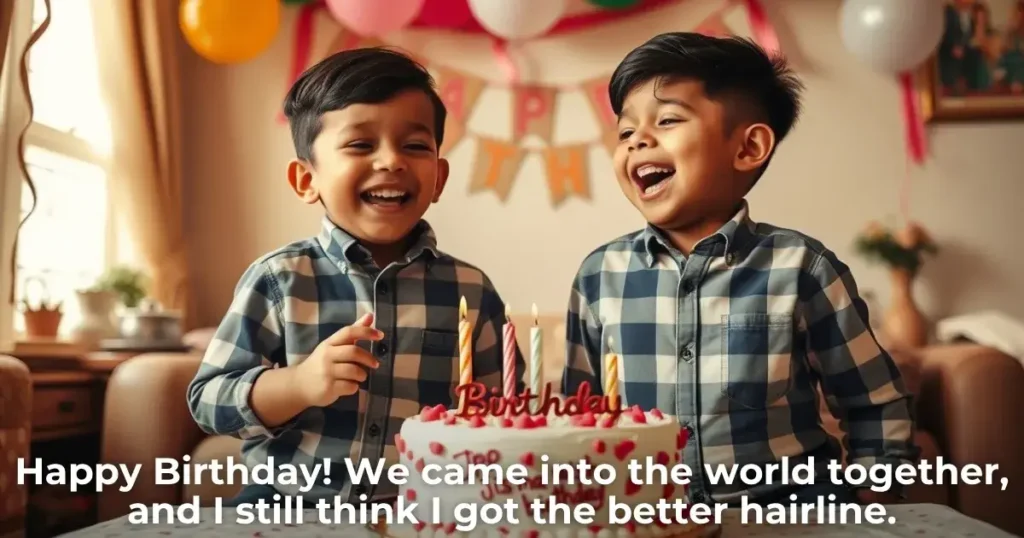 Funny and Lighthearted Birthday Wishes for Your Twin Brother