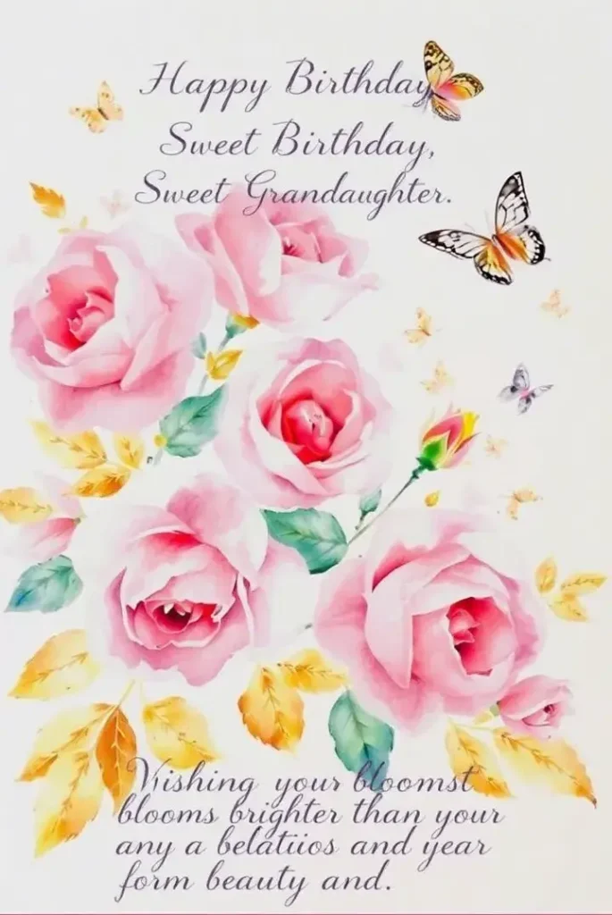 Happy Birthday Wishes for Granddaughter