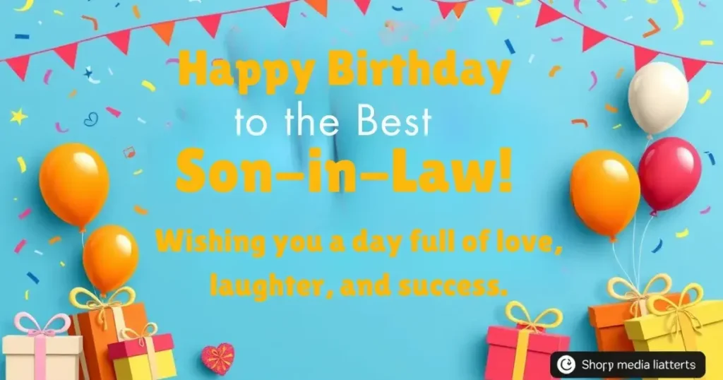 Heart Touching Birthday Wishes for Son-in-Law