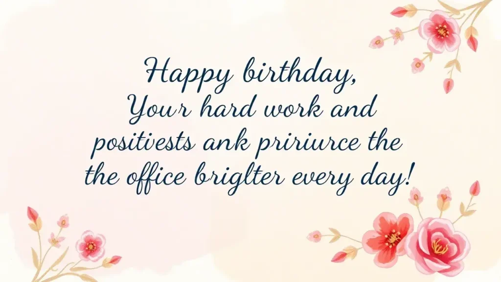  Heartwarming Birthday Wishes for Coworkers