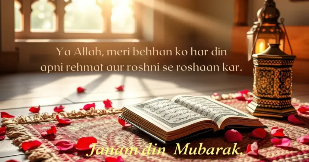 Islamic Birthday Wishes for Sister