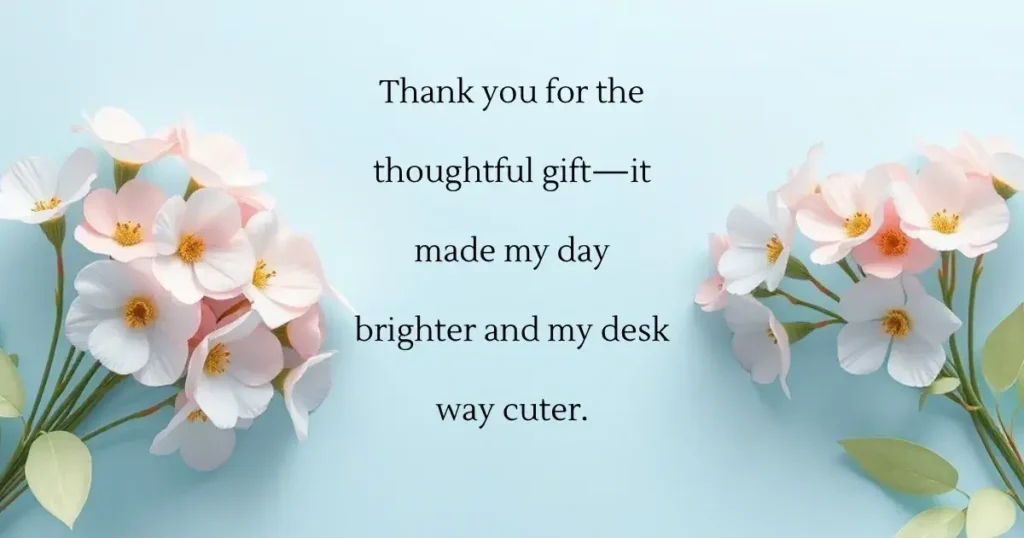 Thank You Message to Colleagues for a Gift