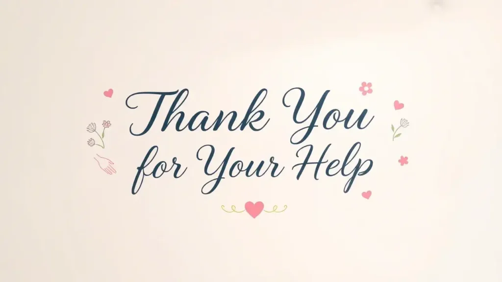 Thank You for Your Help and Support Personal Touches That Matter