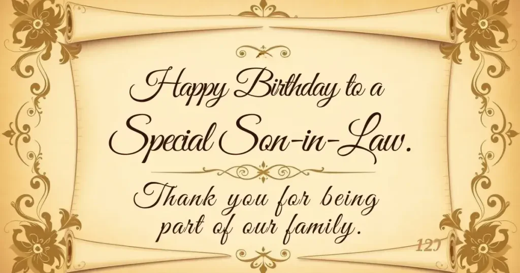 Warm & Heartfelt Birthday Wishes for Son-in-Law
