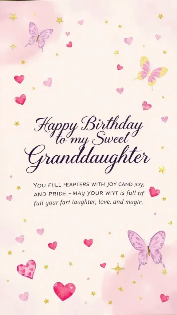 Whimsical & Funny Birthday Wishes for Granddaughter