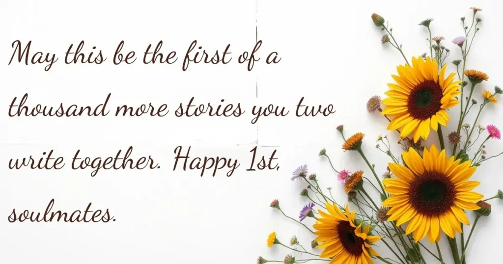  1st Marriage Anniversary Wishes to Friend