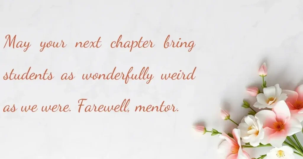 Farewell Wishes for Teachers and Educators
