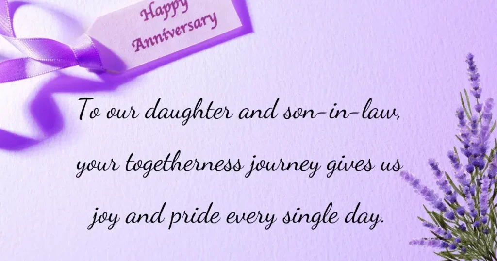 Happy Anniversary Daughter and Son in Law Wishes Ideas