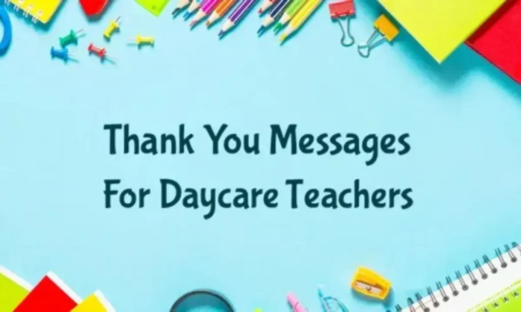 thank you note to daycare teacher for best baby sitting